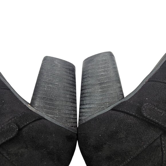 Chunky Goth black heel whimsigoth over the knee faux suede size 8 - Picture 6 of 15